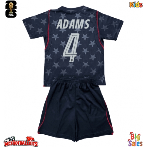 United States Tyler Adams #4 Replica Away Stadium Kit for Kids World Cup 2026 Short Sleeve (+ pants)